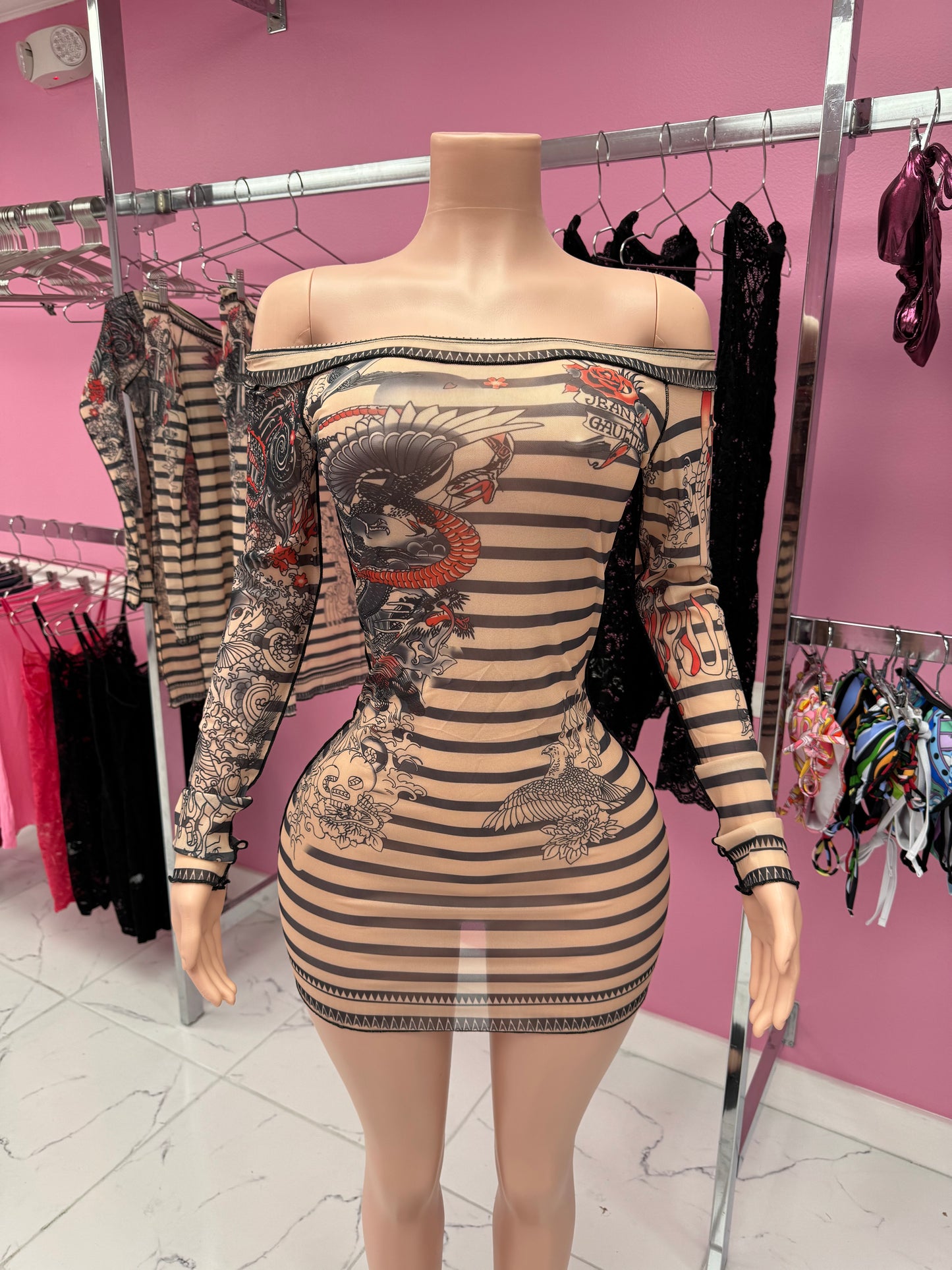 Serena Mesh Mini Dress