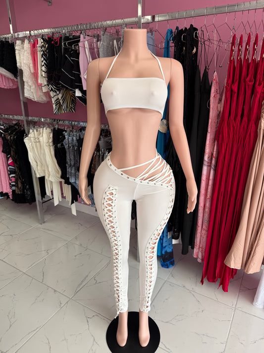 Roxana Pants Set (White)