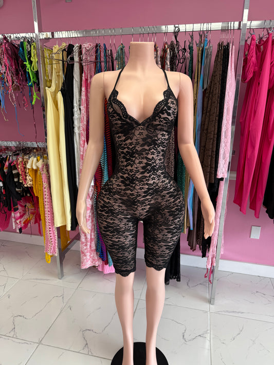 Kiana Lace Capri Jumpsuit
