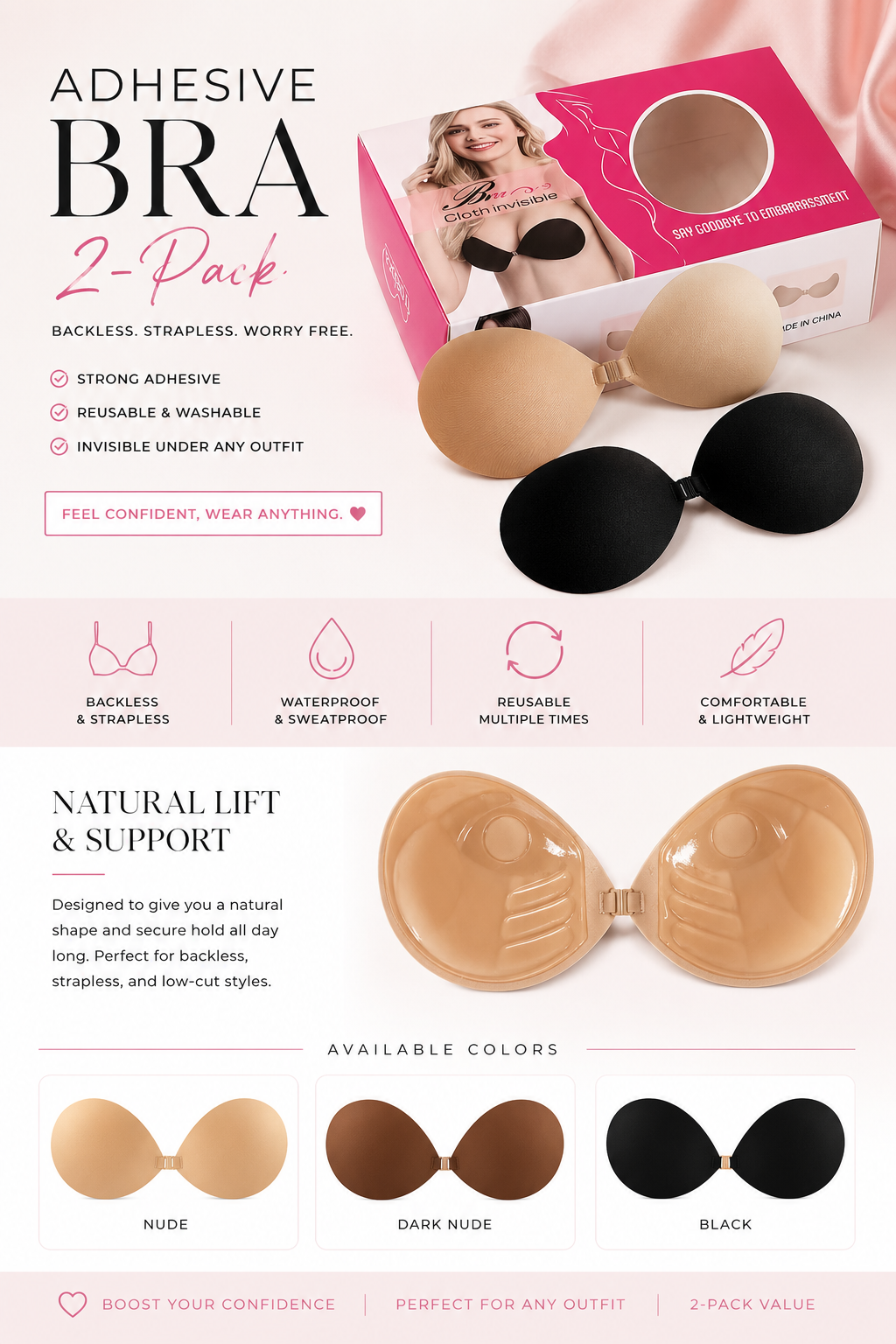 Adhesive Bra – 2 Pack